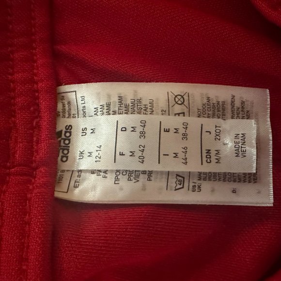 Ladies Red Adidas Track Suit - Picture 3 of 4